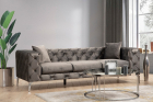 Canapea Tapitata cu 3 Locuri Como 3 Seater - Anthracite 237 X 70 X 90