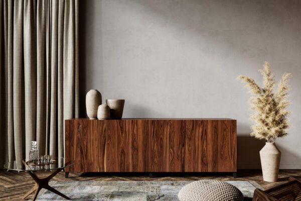 Comode TV în culoarea nucului – recomandări pentru un decor cald și elegant
